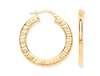 Gold Plated Silver Ribbed Hoops