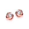 Rose plated rose studs